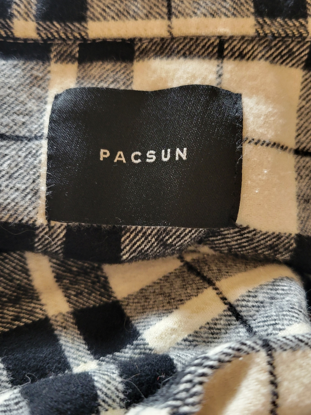 PacSun Black & White Plaid Shirt Jacket - Picture 5 of 7